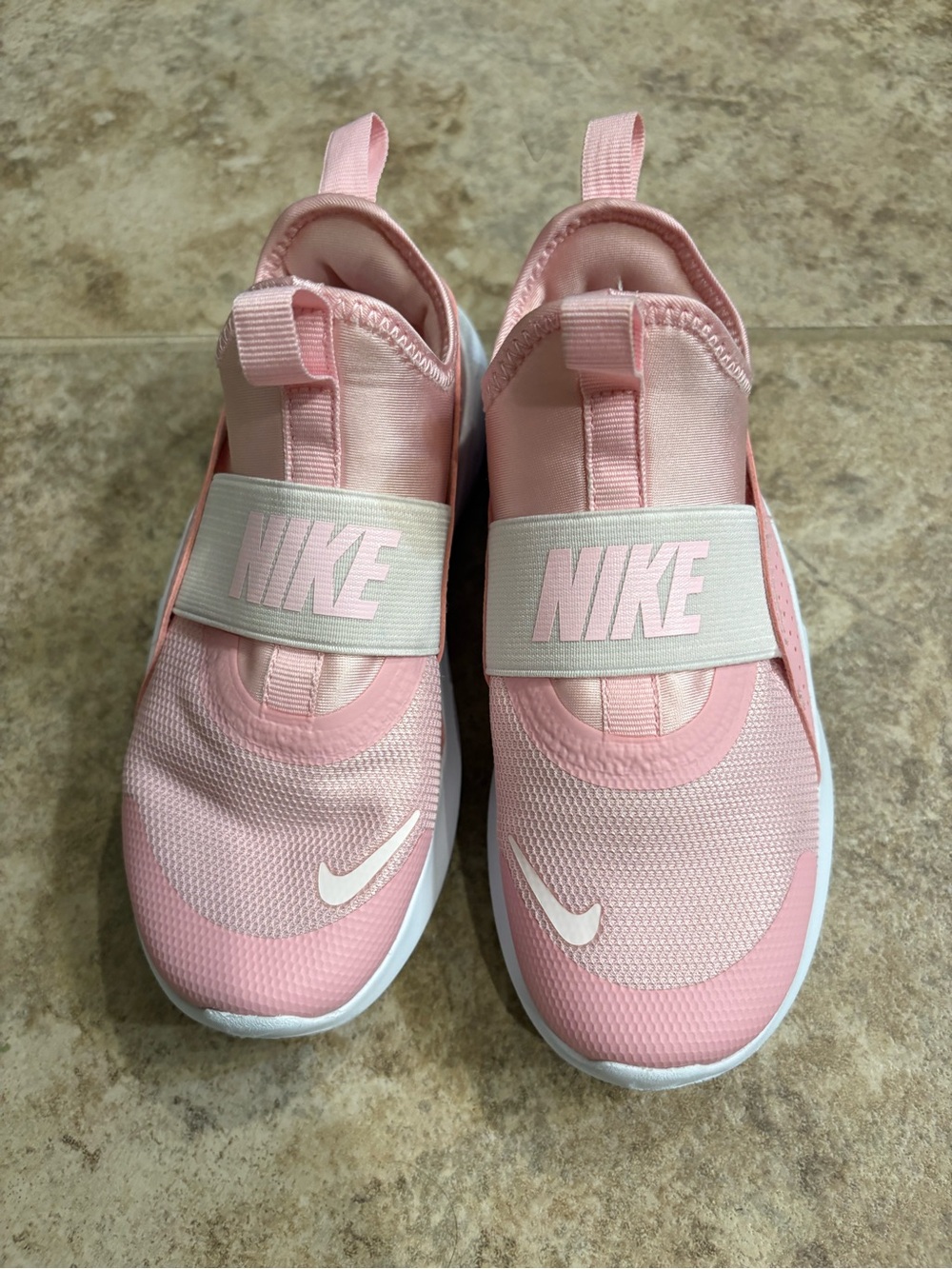 Nike Kids Slip-On Sneakers in Light Pink and White 13C